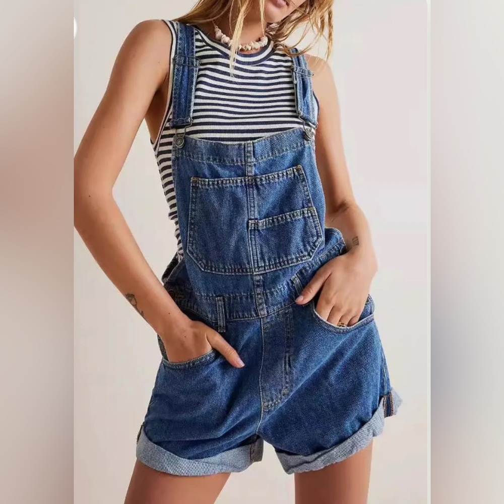 Denim Short Overalls! New! Multiple Sizes Available!